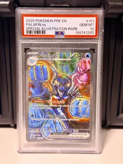 Palafin ex 151/131 Special Illustration Rare Prismatic Evolutions PSA 10 Pokemon - Image 1