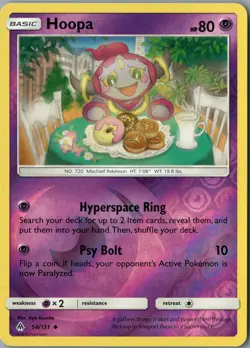Hoopa Uncommon SM - Forbidden Light 54/131 NM Reverse Holo - Pokemon - Image 1