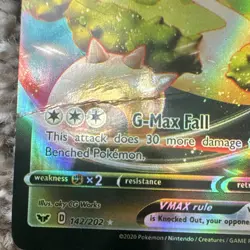 Pokemon TCG Snorlax VMAX 142/202 Sword & Shield Holo Eng 340 HP - Image 3
