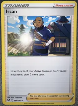 Iscan 158/196 Uncommon Lost Origin Pokemon Near Mint - Image 1