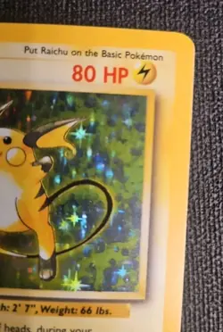 Pokemon Raichu Holofoil TCG 1999 014/102 Holo Rare Base Set - Image 4