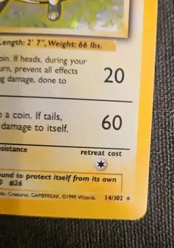 Pokemon Raichu Holofoil TCG 1999 014/102 Holo Rare Base Set - Image 5