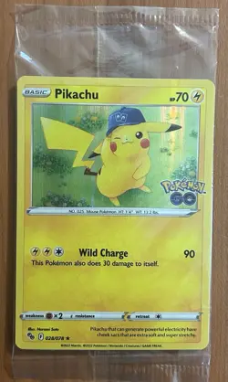 Pokemon TCG - Pikachu - 028/078 - Pokemon Go Promo - Holo Rare - SEALED - Image 1