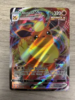 Pokemon TCG Flareon VMAX Evolving Skies 018/203 Holo Rare 2021 SWSH07 - Image 1