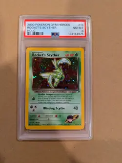 Pokemon 2000 Gym Heroes Rocket's Scyther Holo #13 PSA 8 NM-MT WOTC Vintage - Image 1