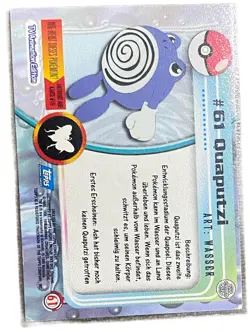 Pokemon Card - Poliwhirl - Quaputiz #61 - Topps Series 1 - European RARE - Image 2