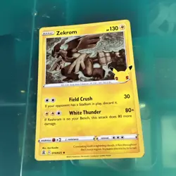 2021 Pokemon Collector Trading Card Basic Zekrom 130 HP Hologram 010/025 - Image 1