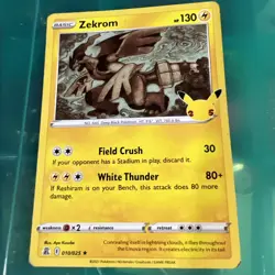 2021 Pokemon Collector Trading Card Basic Zekrom 130 HP Hologram 010/025 - Image 2
