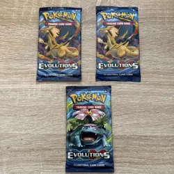 Pokemon TCG XY Evolutions Booster Packs (Lot of 3) 2016 - FACTORY SEALED - Image 1