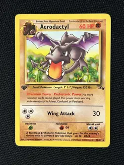 Pokemon Aerodactyl 16/62 (1st Edition) Fossil Regular - Image 1