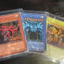 2003 Slifer Obelisk Ra Secret Rare GBI-001 GB Promo God YuGiOh English MP - Image 1