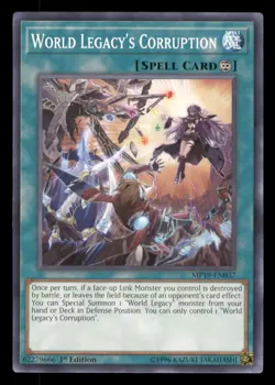 Yugioh World Legacy's Corruption #MP19-EN037 2019 Gold Tin Mega Pack LP - Image 1