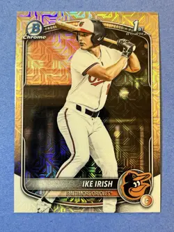 IKE IRISH 2025 1st Bowman Chrome Mojo Refractor BDC-16 Orioles #1 Draft Pick - Image 1