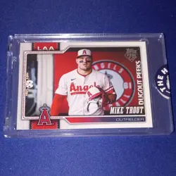 Topps 2026 Series 1 Dugout Peeks Insert Mike Trout #350 Los Angeles Angels - Image 1