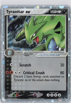 Tyranitar ex (Holo) Holo Ultra Rare POP Series 1 017/017 MP - Image 1