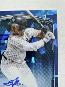 2025 Bowman Chrome Sapphire 1st Auto Stiven Marinez #CPSA-SMA /199 Yankees - Image 4