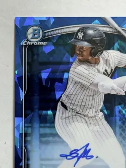 2025 Bowman Chrome Sapphire 1st Auto Stiven Marinez #CPSA-SMA /199 Yankees - Image 5