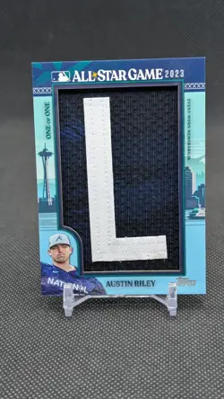 2024 Topps All Star Game In The Name Patch Austin Riley "L" Relic 1/1 Braves - Image 1