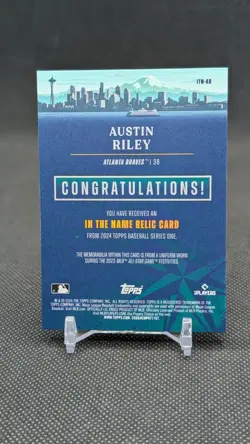 2024 Topps All Star Game In The Name Patch Austin Riley "L" Relic 1/1 Braves - Image 2