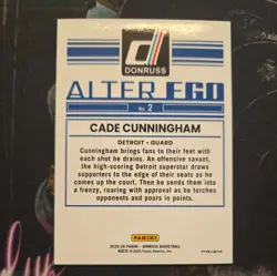 2025-26 Panini Donruss Cade Cunningham ALTER EGO Prizm Insert #2 SSP!!! CASE HIT - Image 2