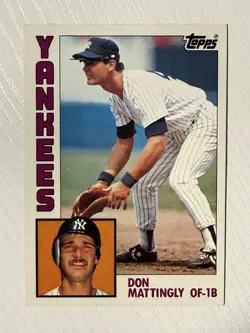 Don Mattingly 1984 Topps RC #8 New York Yankees - Image 1