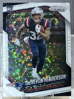 2025 Panini Prizm - White Disco Prizm Treveyon Henderson #343 RC - Patriots - Image 1