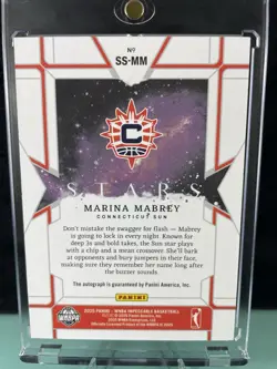 2025 Panini Impeccable WNBA Marina Mabrey #SS-MM “Stars” AUTO GOLD 44/49☀ SUN - Image 2