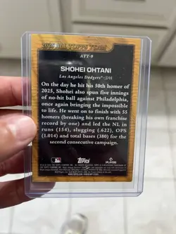 2026 Topps Series 1 - 2025 All Topps Team Shohei Ohtani #ATT-9 - Image 2