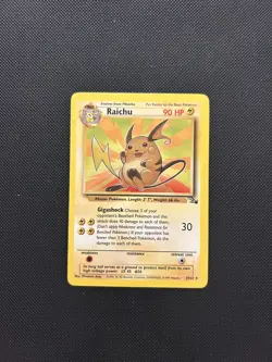 Raichu 29/62 | Base Set Fossil | Non Holo Pokemon Card LP - Image 1