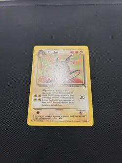 Raichu 29/62 | Base Set Fossil | Non Holo Pokemon Card LP - Image 2