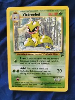 Victreebel Pokemon Card 32/130 Base Set 2 Non Holo Rare Unlimited Vintage LP - Image 1