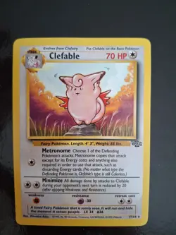 Pokemon TCG Clefable non holo Base Set 17/64 Vintage 1999 WOTC - Image 1