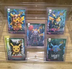 Pikachu Cosplay - Stephen King Horror 5 Card Set - Cracked Ice Holo - NM - Image 1