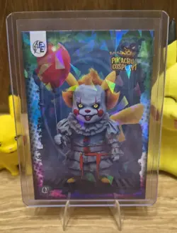 Pikachu Cosplay - Stephen King Horror 5 Card Set - Cracked Ice Holo - NM - Image 2