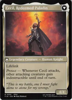 Cecil, Dark Knight R FINAL FANTASY 91 NM Normal MTG - Image 2