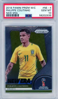 PSA 10 Philippe Coutinho // 2018 Panini prizm world cup // New era - Image 1