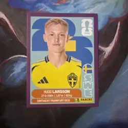 Rare 1/1500 Packs FIFA World Cup 2026 Sticker Hugo Larsson Sweden Purple Border - Image 2