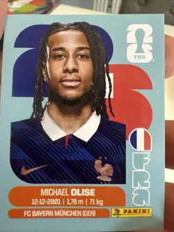 Panini FIFA World Cup 2026 Sticker Michael Olise FRA14 France Football Sticker - Image 1