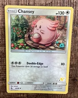 Pokemon Chansey 46/68 Uncommon Card Pikachu Stamped Card - Image 1