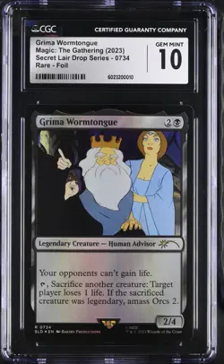 LotR Grima Wormtongue Secret Lair MTG Foil CGC Gem Mint 10 POP 1 Magic Card - Image 1