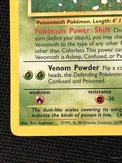 Venomoth 29/64 *Near Mint* Jungle Regular ‘Never Played Card’ - Image 2