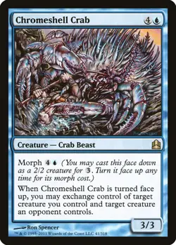 MTG Chromeshell Crab ** Commander 2011 ** English (LP) - Image 1