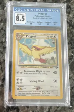 CGC 8.5 Pidgeot Southern Islands 2/18 Graded Pokemon Card BLUE LABEL! - Image 1