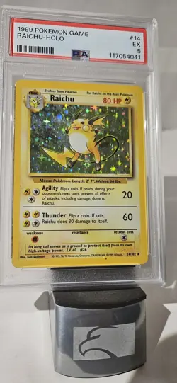 1999 Pokemon Base Set (RAICHU HOLO) GRADED PSA-5 CARD # 14/102 - Image 4