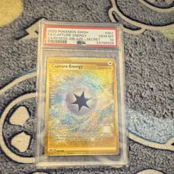 Pokemon TCG Capture Energy 201/189 PSA 10 Secret Rare Holo Full Art 2020 - Image 1