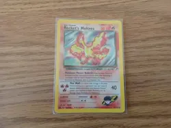 Rocket's Moltres 12/132 Holo Rare Gym Heroes Pokemon Moderately Played - Image 3