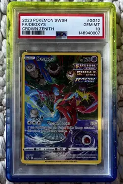 2023 POKEMON SWORD AND SHIELD CROWN ZENITH #GG12 FA/DEOXYS CROWN ZENITH PSA 10 - Image 1