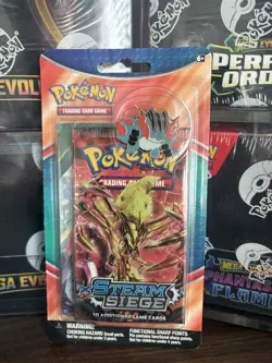 FACTORY SEALED- Pokemon XY Roaring Skies & Steam Siege 2 Pack Blister W/ Pin - Image 1
