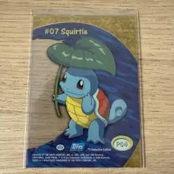 Squirtle #07 PC4 Clear TOPPS 1999 TV Animation Blue Logo Acryllic Pokemon - Image 2