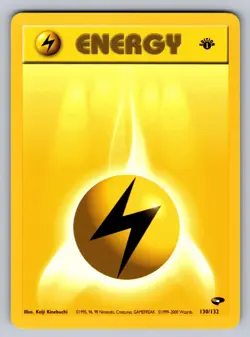 Lightning Energy 130/132 Gym Challenge Pokemon 1st Edition Near Mint - Image 1